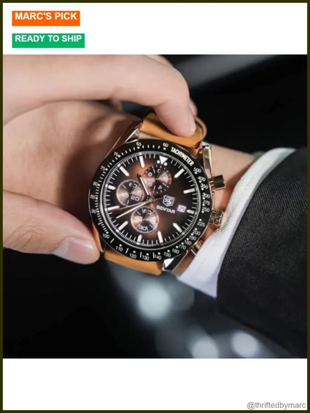 Analog Quartz Chronograph Watch with Silicone Strap Luminous Water Resistant
